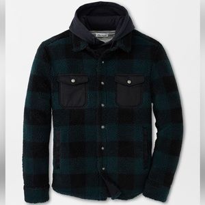 Peter Millar Black and Green Plaid Jacket